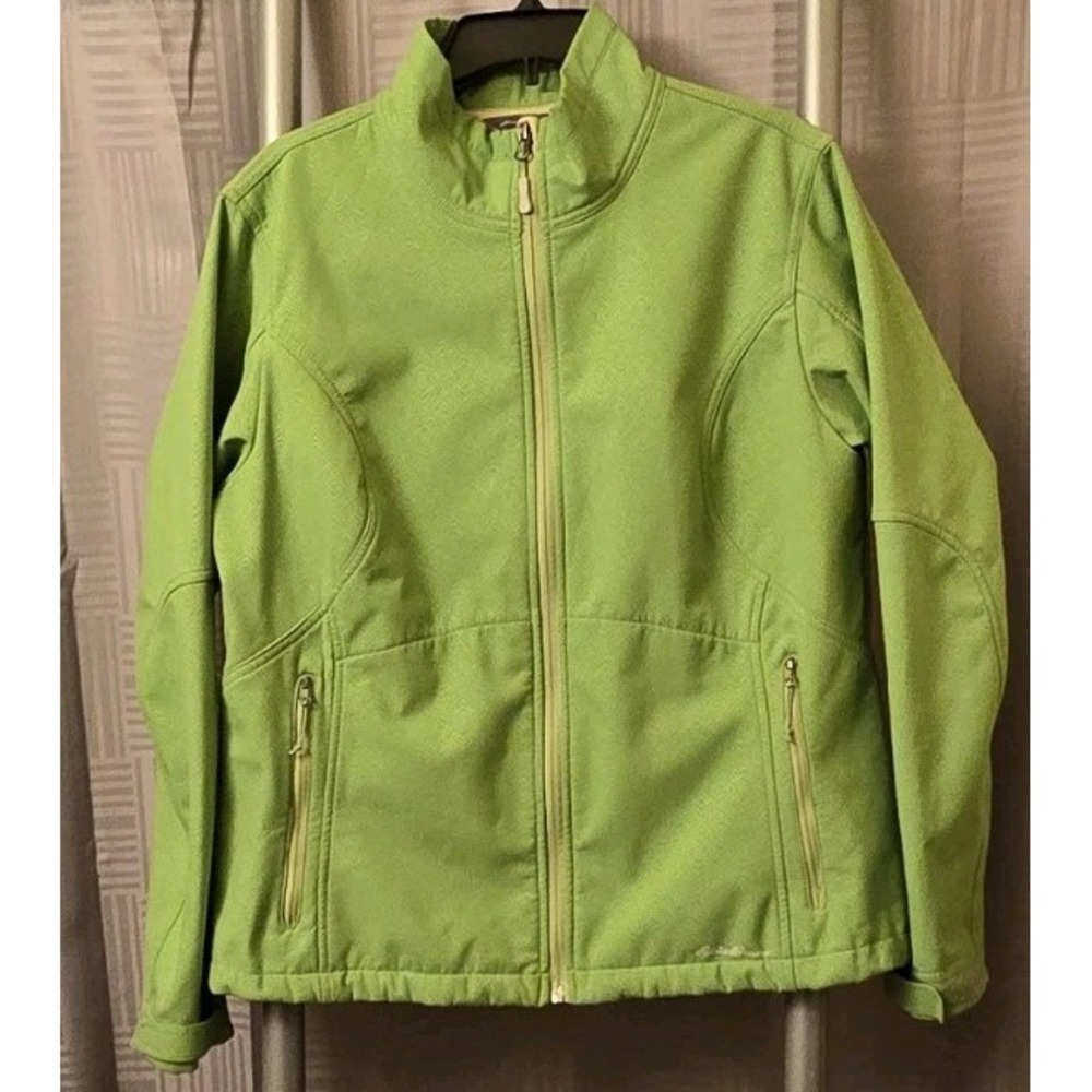 Eddie Bauer Size XL Womens Green Full Zip High Neck Pockets Jacket‎
